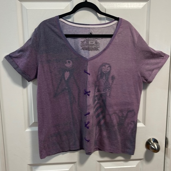 Disney Nightmare Before Christmas purple T-shirt XL Disney Store - Picture 1 of 8